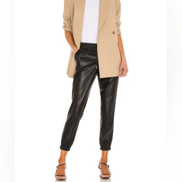 n:PHILANTHROPY Pants - n:PHILANTHROPY | Lunas Joggers Black Vegan Leather NEW XS L $248 retail